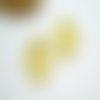 2 pendentifs forme goutte avec coeur ex-voto, 28*18mm, doré - breloque coeur ex-voto or (8sbd312)