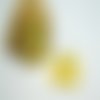 1 pendentif ethnique rectangle, soleil et main, 30*20mm, doré (8sbd313)