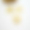 4 breloques, pendentifs forme feuille, 22*20mm, doré clair (phbd28)
