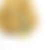 1 pendentif rectangle 20*11mm doré or 18k et zircons vert, rose, bleu, cristal (phbd35)