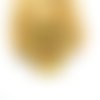 1 pendentif rond avec oeil 23*19mm laiton plaqué or 18k et zircons multicolores (phbd36)