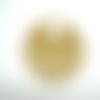 2 estampes filigranées rondes 31mm rayon de soleil camel (8sef67)