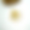 1 pendentif soleil avec visage, 20*22mm, laiton doré 18k (phbd46)