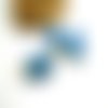 2 pendentifs en agate naturelle teintée bleu turquoise 18*8mm, forme colonne (phag03)