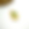 1 pendentif ethnique forme goutte acier inox 304 doré et jade teintée verte, 22*14mm (phpid05)
