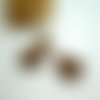 2 paires boucles d'oreilles à clous en bois - 8*16mm - forme demi-lune avec 1 trou (kbo50)