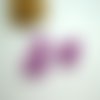 2 paires boucles d'oreille clous, forme arrondie 18*13mm, acrylique violet lilas (kbo35)
