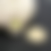4 breloques rondes émaillées avec coeur - 18*15mm - blanc, vert fluo, doré (8sbd337)