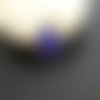1 pendentif ovale 20*12mm - doré et émail bleu - zircon lune (8sbd353)