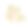 X4 pendentifs breloques feuille texturée - 28x25mm - laiton doré (ibbd05)