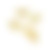 X4 pendentifs breloques eventail texturé - 25x14mm - laiton doré (ibbd06)