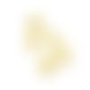 X4 breloques, sequins goutte texturée - 12x10mm - laiton doré (ibbd11)