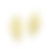 X4 breloques pendentifs géométriques texturés losange - 26x13mm - laiton doré (ibbd14)