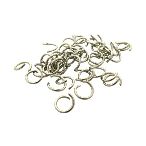 25 anneaux de jonction ouverts en acier inoxydable 304, 8mm ou 10mm - anneaux brisés acier inoxydable