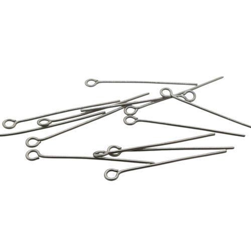 20 clous, tiges tête ronde, boucle en acier inoxydable 304 - 30mm, 40mm ou 50mm