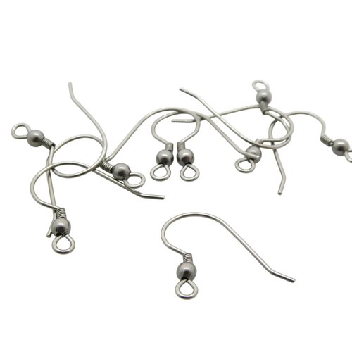 10 crochets boucles d'oreilles 22x17mm en acier inoxydable 316 (usbo30)
