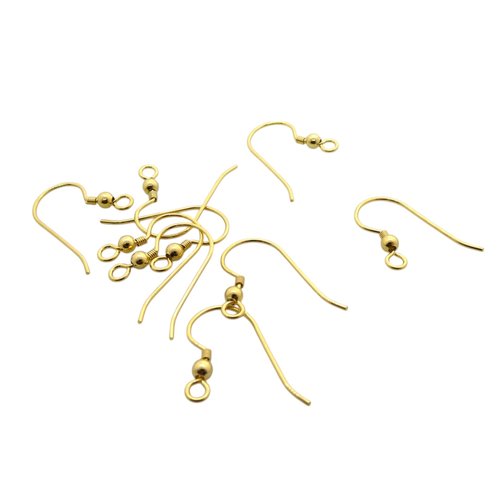 10 crochets boucles d'oreilles 22x17mm acier inoxydable doré 316 (usbo31)