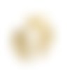 Paire boucles d'oreilles goutte filigranée 26x17mm, acier inoxydable doré, 1 trou - clous d'oreilles goutte acier doré (usbo58)