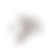 5 breloques, pampilles rondes 6x8mm acier inoxydable et strass en verre rose (usbai28)