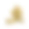 5 breloques, sequins ronds 12mm en acier inoxydable doré pailleté (usbdai47)