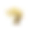 4 breloques, sequins ronds martelés 8 mm acier inoxydable doré (usbdai48)