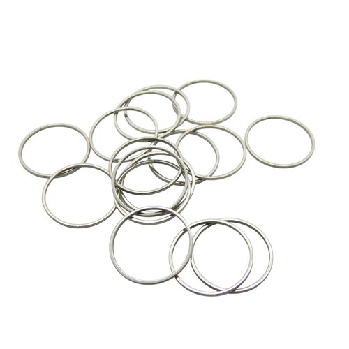5 connecteurs, anneaux fermés 20mm en acier inoxydable (uscai01)