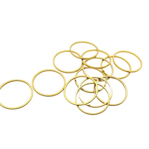 5 connecteurs, anneaux fermés 20mm en acier inoxydable doré (uscai02)