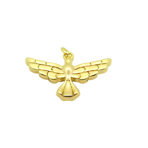 1 pendentif oiseau, aigle 23x19mm laiton or 18k (8sbd394)