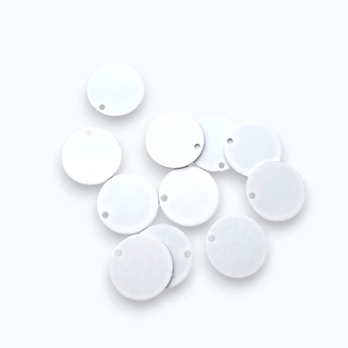 10 sequins pastilles ronds 12 mm blanc (8ssq117)