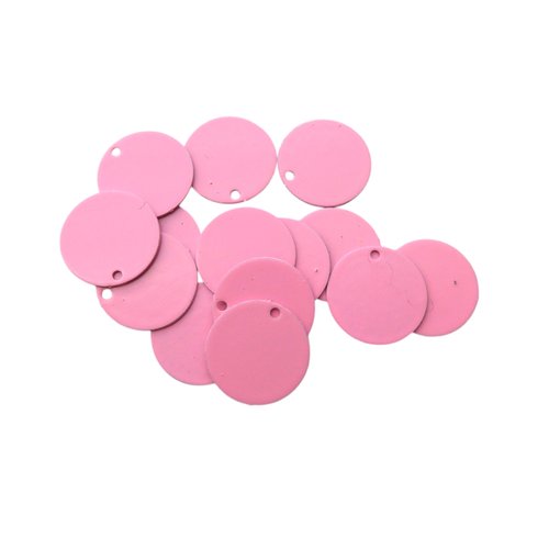 10 sequins pastilles ronds 12 mm rose (8ssq119)