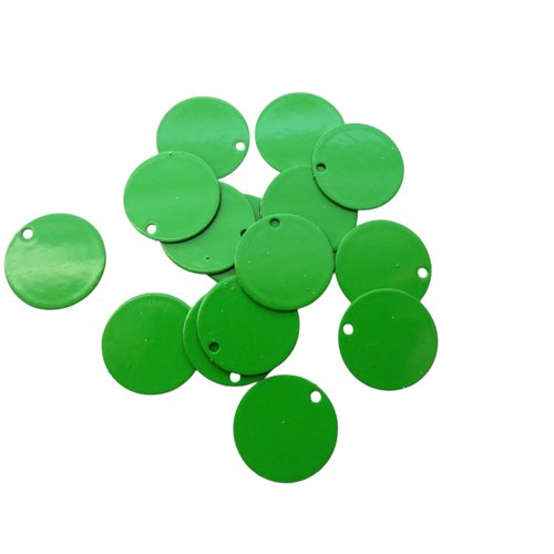 10 sequins pastilles ronds 12 mm vert (8ssq120)