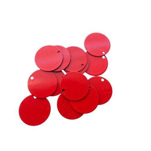 10 sequins pastilles ronds 12 mm rouge (8ssq122)
