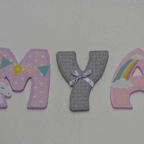 Lettre Prenom Bois Lettre Chambre Bebe Prenom Porte Lettre Bois A Coller Plaque De Porte Un Grand Marche