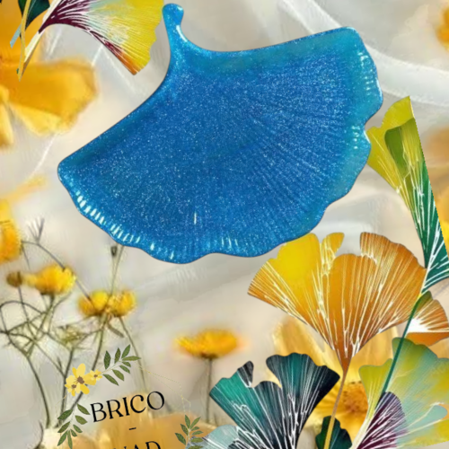 Coupelle feuille de ginkgo en résine