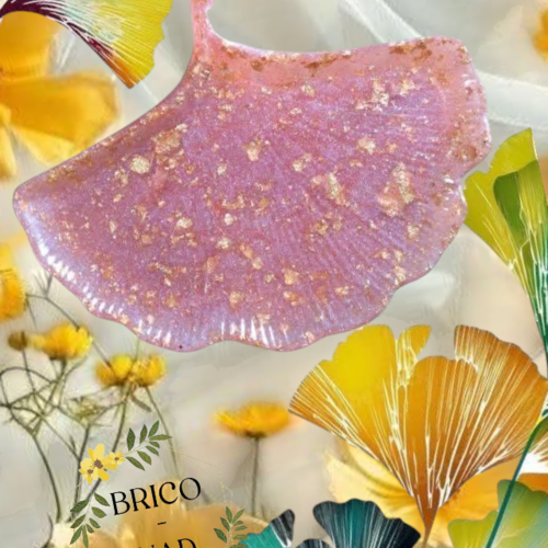 Coupelle feuille de ginkgo en résine