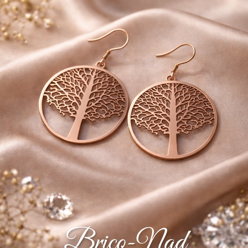 Boucles d'oreilles "arbre de vie" (or)