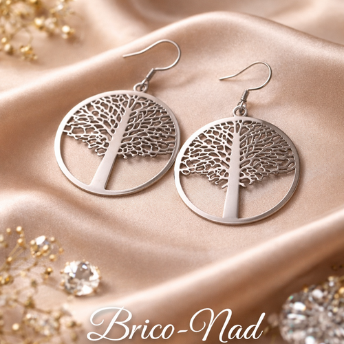 Boucles d'oreilles "arbre de vie" (argent)