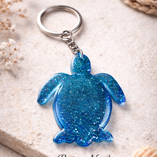 Porte-clés tortue en résine