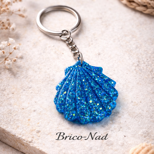 Porte-clés "coquillage" en résine