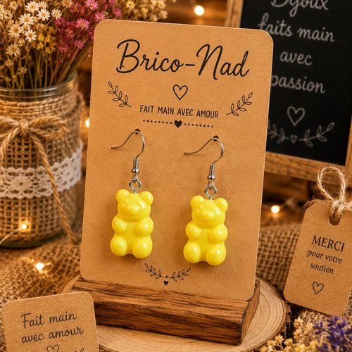 Boucles d’oreilles oursons