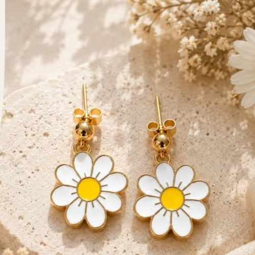 Boucles d’oreilles marguerites