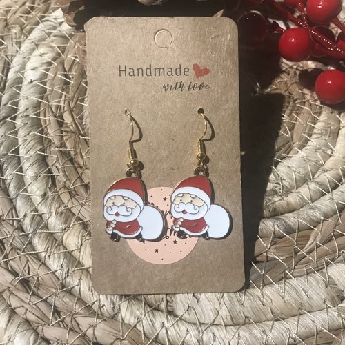 Boucles d'oreilles père noël - Un grand marché