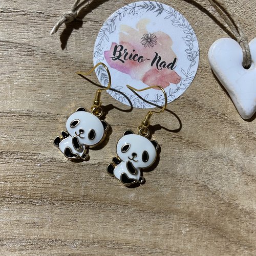 Boucles d’oreilles panda