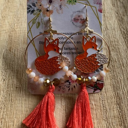 Boucles d'oreilles renard