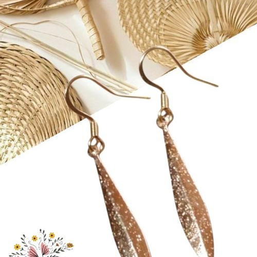 Boucles d'oreilles feuille