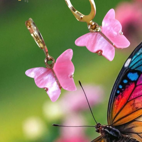 Boucles d'oreilles papillon