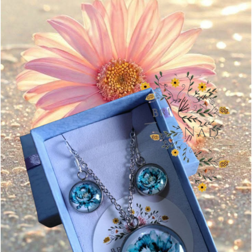 Parure bijoux floral