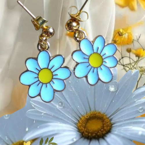 Boucles d’oreilles marguerite