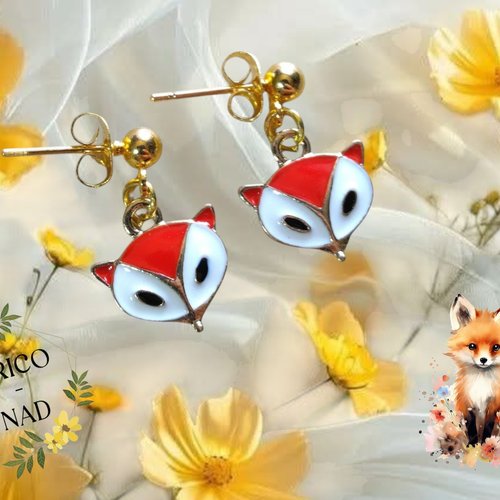 Boucle d'oreille renard