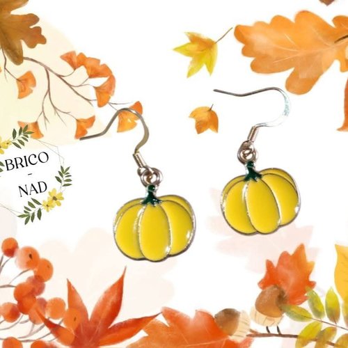 Boucles d’oreilles citrouille – élégance d’automne